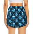 thumbnail image 2 of Lsque Blue Owl Printed Women's Running Shorts with Liner Pockets,Elastic Quick Dry Workout Athletic Gym Yoga Shorts,Womens High Waist Shorts-XX-Large, 2 of 9
