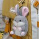 thumbnail image 1 of Venta al por mayor, llavero creativo de muñeco de conejo de peluche, colgante de peluche, bolso de muñeco de peluche, llavero de tamaño pequeñozhangmengyagray+ zhangmengya unisex, 1 of 2