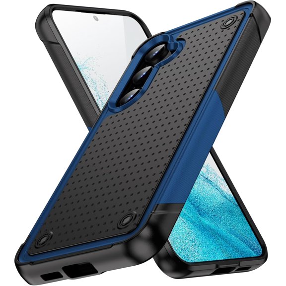 Designed for Samsung Galaxy S24 Plus Case Galaxy S24 Case Gift Militay Grade Drop Protective Rugged Cover Shockproof Case for Galaxy S24 Plus Phone Case for Women Men boy Girl (Blue Black)
