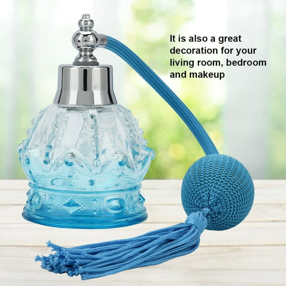 Refillable Perfume Bottle, Empty Perfume Bottle, Perfume Bottle Sprayer, Blue Glass 80ml Bedroom For Travel Home Living Room