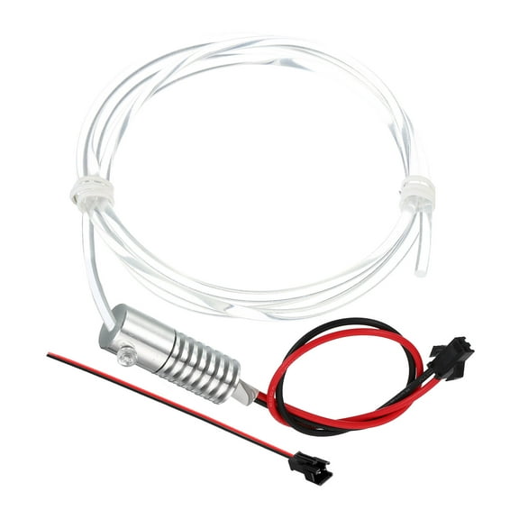 Uxcell 4mm 1m PMMA Side Glow Fiber Optic Cable Kit with LED Aluminum Illuminator 12V 1.5W Light Source Cool White