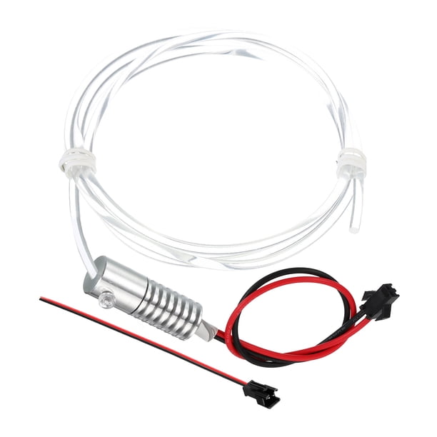 Kit de Cable Óptico de Fibra Lateral PMMA Uxcell de 4mm 1m con Iluminador de Aluminio LED Fuente de Luz 12V 1.5W Blanco Frío