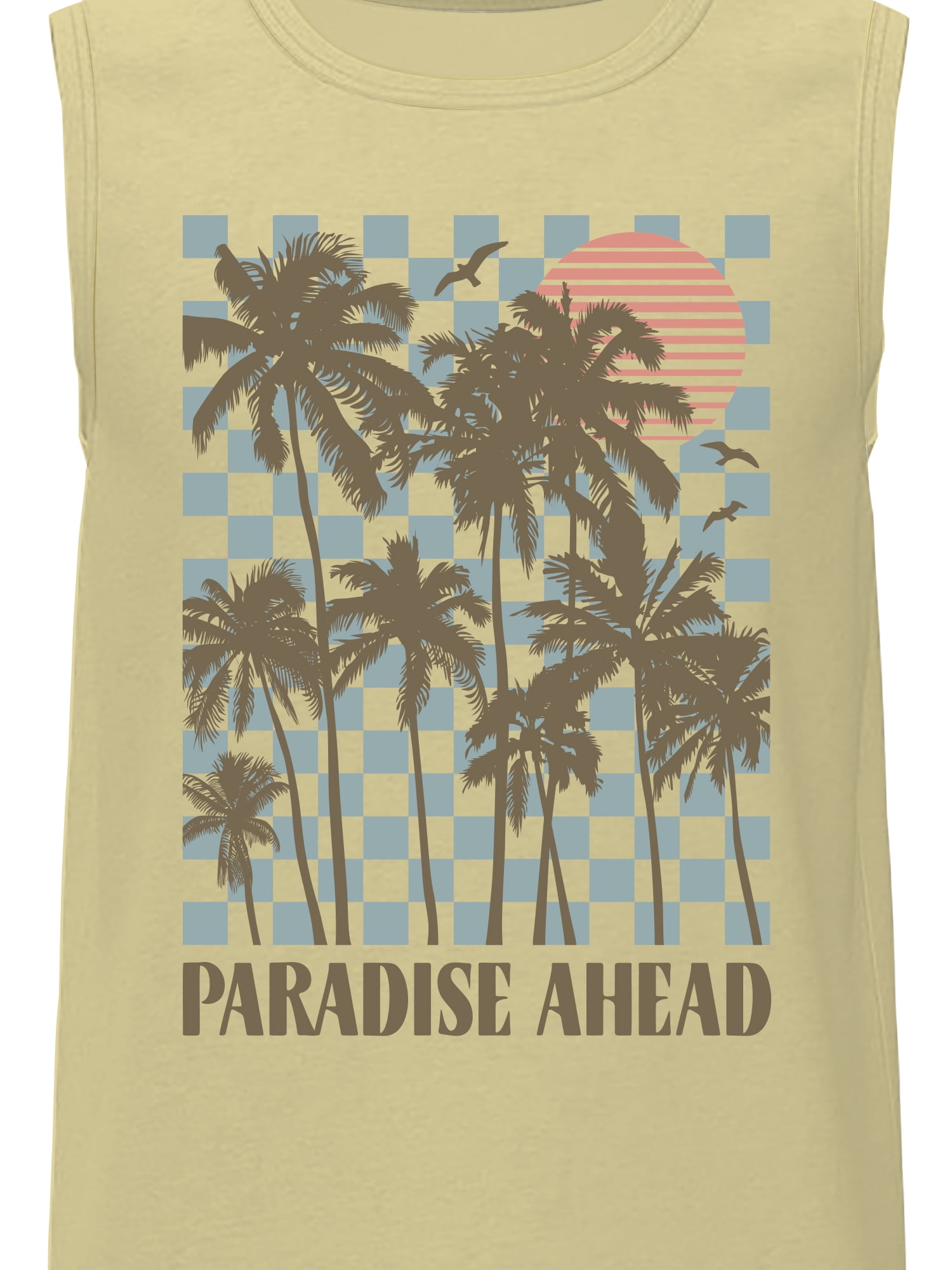 Wonder Nation, Boys' & Big Boys Graphic Core Tank Top, Paradise Sunshine, Sizes 4-16 Husky