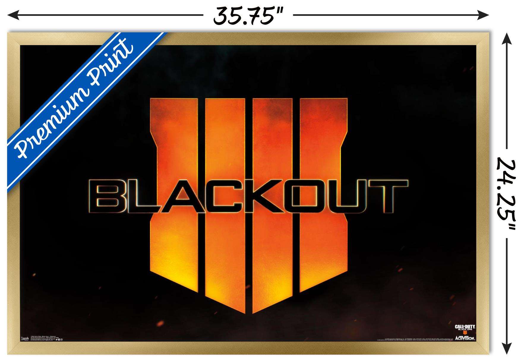 Call of Duty: Black Ops 4 - Blackout Wall Poster, 22.375" x 34", Framed