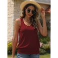 thumbnail image 5 of Women Summer Deep V Neck Tank Top Loose Fit Flowy Sleeveless Shirt, 5 of 7