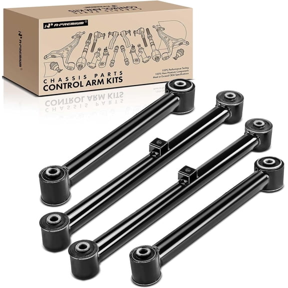 A-Premium Set of 4, Rear Upper & Lower Control Arm Kit, with Bushing, Compatible with Ram 1500 2011-2012 & Dodge Ram 1500 2009-2010