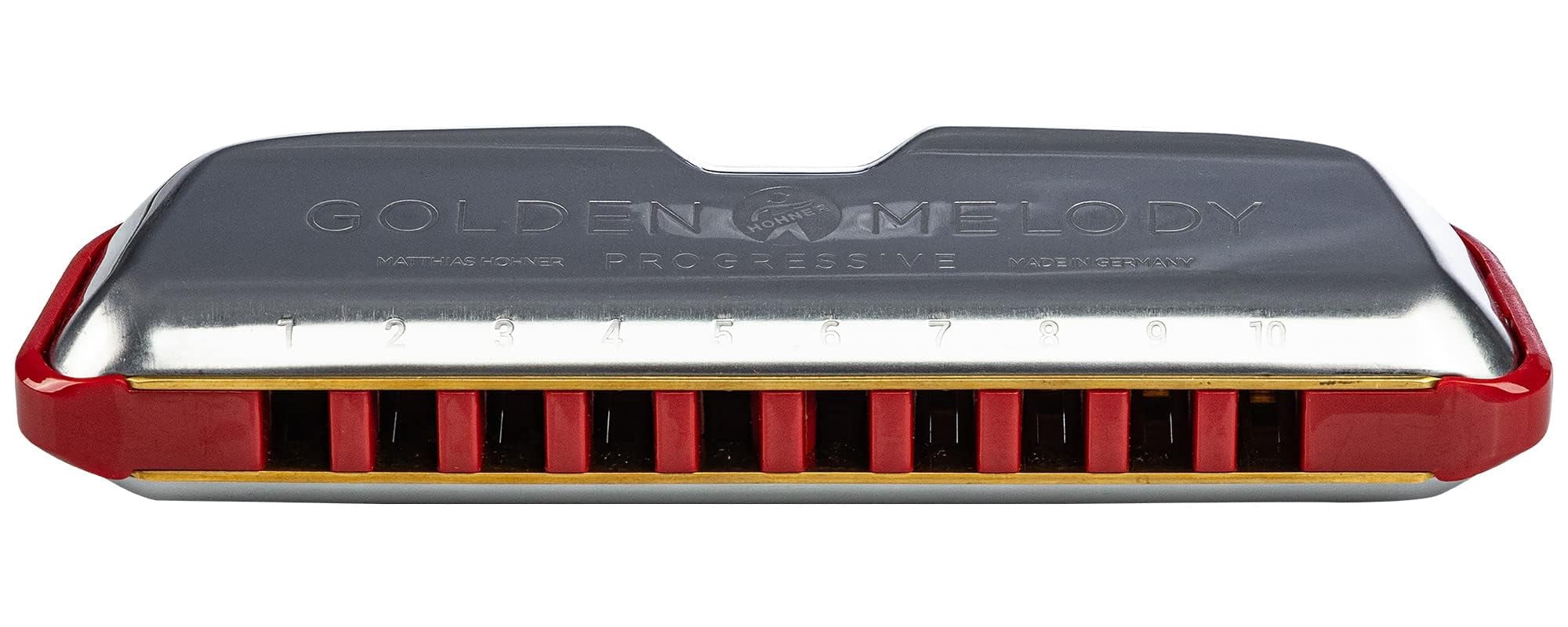 Hohner 544 Golden Melody Harmonica - Key of F w/ Instructional Manual