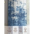 thumbnail image 6 of Abstract Mottled Texture Sheer Curtains 96 Inches Long 2 Panels Retro Gary Blue Gradient Light Filtering Semi Sheer Window Curtains Drapes for Bedroom Living Room 52"x96", 6 of 7