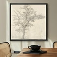 thumbnail image 3 of HFDF Canvas Prt Wall Art Vtage Antique Pencil Sketch Tree Branches Drawg Monochrome Nature Wilderness Illustrations Colorful for Livg Room, Bedroom, Office -Black 24x16inch Framed, 3 of 6
