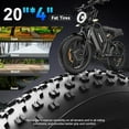 thumbnail image 4 of Electric Dirt Bike for Adults, Peak 1500W Dual Motor 48V 15.6AH Removable Battery, Hydraulic Disc Brakes, 20" Fat Tire E-Mountain Bicycle, 7-Speed Electric Mountain Bike for Man UL2849, 4 of 11