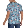 thumbnail image 2 of Lsque Independence With Gnome Pattern Mens Polo Golf Shirts Funny Graphics Shorts Sleeve Button Shirts Baseball T-shirt-Medium, 2 of 7