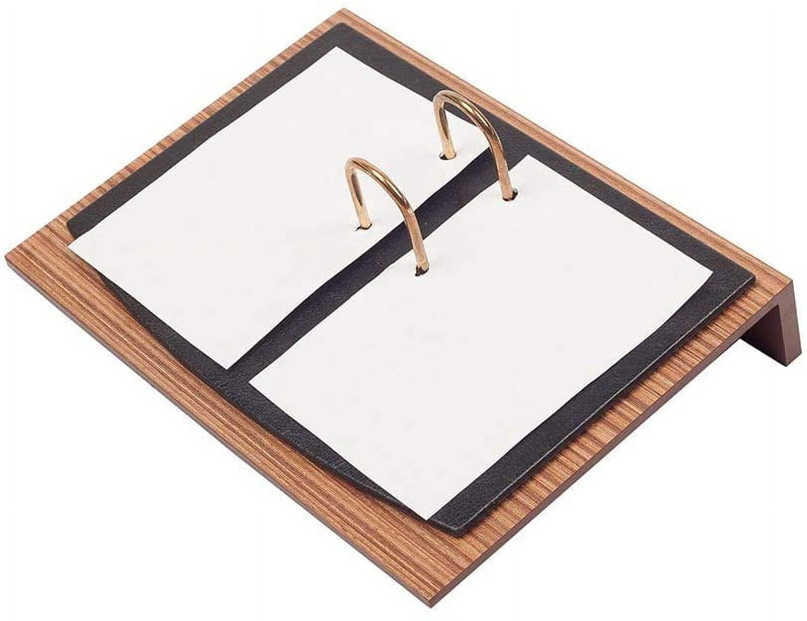 Leather Desk Set - Leather Organizer Desk Set - Walnut Wood Desk Set - Office Product - Desk Accessories Set - 11 PCS (Black)