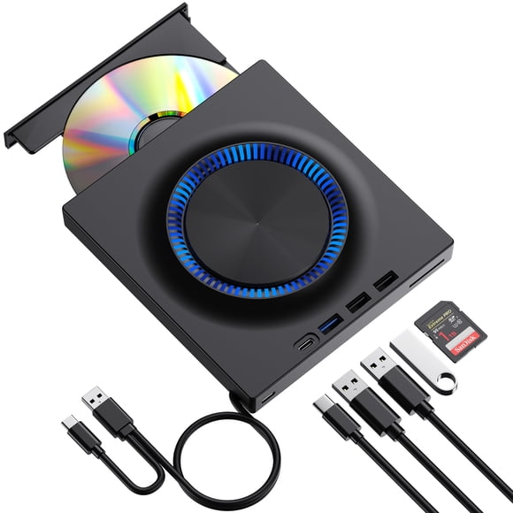 USB external optical drive mobile DVD burner expansion card desktop external computer notebook - Blu-ray burner (read/burn BD+DVD+CD)