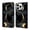 Black Gold, variant on Case For iPhone 16 Plus Crystal Material Painted Pattern With Multi-Card Holder Bills Slot, PU Leather Magnetic Wallet Case,Blue,For iPhone 16 Plus