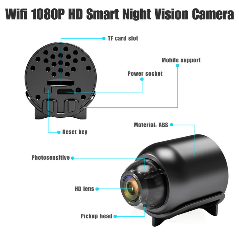 Mini Camera Wireless, EEEkit WiFi Small Nanny Cam Baby Monitor 1080P HD  Home Security Indoor Video Recorder with Live Feed Phone APP Night Vision  Motion Detection 