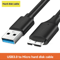 thumbnail image 4 of USB 3.0 Type A to USB3.0 Micro-B Male Data Cable Adapter Cord for External Hard Drive Disk HDD Super Speed Cable,1 x USB A to Micro-B Adapter Cable,Black, 4 of 8