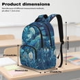 thumbnail image 7 of DISNIMO Jellyfish Flower Printed Girls Backpack Cute School Backpack for Kids Teens Girls Lightweight 17 Inch Bookbag with Padded Strap for Primary Middle Students, Back to School Gifts, 7 of 7