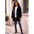 thumbnail image 2 of Roaman's Women's Plus Size Hooded Teddy Fleece Coat, 2 of 5