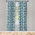 thumbnail image 4 of Ambesonne Unicorn Window Curtains, Rainbow Pony Floral Art, Each 28" W x 63" L, Petrol Blue Multicolor, 4 of 4