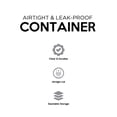 thumbnail image 2 of JUST COOK Airtight Speckled Plastic Food Storage Container with Lid, 3L, Clear, 2 of 4