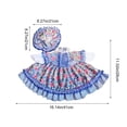 thumbnail image 3 of AZXY Spring Floral Porch Goose Outfit - Blue Gingham Dress with Matching Bonnet for 23" Lawn Goose Statue, Perfect for Easter & Outdoor Yard Decor, 3 of 6