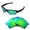 Emerald Mirror Coated - Polarized, variant on Walleva Emerald Polarized Vented Replacement Lenses for Oakley Flak Jacket XLJ Sunglasses