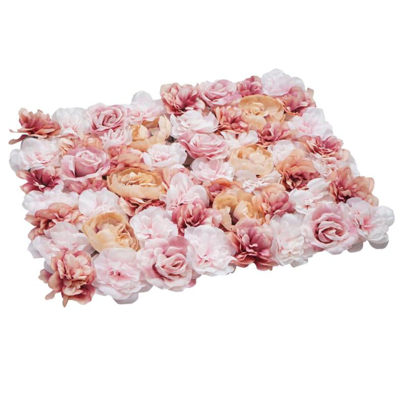 Artificial Rose Silk Flower Wall Panel Photo Props DIY Flower Wedding Backdrops 