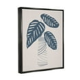 thumbnail image 4 of Stupell Industries Contemporary Plant Leaves Abstract Stripe Shapes Design Graphic Art Luster Gray Floating Framed Canvas Print Wall Art, Design by Daniela Santiago, 4 of 5