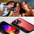 thumbnail image 5 of for iPhone 16 Pro Case, [Shockproof] Military Grade Proof Protection [Dropproof] Rugged Protective Heavy Duty Phone Case Cover for iPhone 16 Pro (Red), 5 of 7