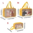 thumbnail image 3 of Transparent Zipper Large Capacity Storage Pouch PVC Makeup Pouch Waterproof Cosmetic Bag Travel Organizer PU Wash Bag BLUE S, 3 of 8