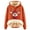 Orange, variant on Telankuip Sherpa Lined Christmas Hoodies for Women Fall Winter Cute Xmas Elk Graphic Print Long Sleeve Pullover Sweatshirts Oversized Thick Warm Comfy Casual Tops Orange XL