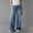 #+004Royal Blue, variant on Hogleaql Womens Pull-On Wide Leg Jeans High Waisted Trendy Going Out Stretchy Straight Leg Button Denim Jeans with Pockets Loose Fit Pants Royal BlueM