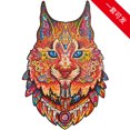 thumbnail image 1 of Amazon 3d rompecabezas de madera tridimensional elefante azul en forma de animal irregular, 1 of 6