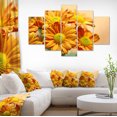 thumbnail image 1 of Yellow Flowers in the Garden - Floral Canvas Art Print, 1 of 3