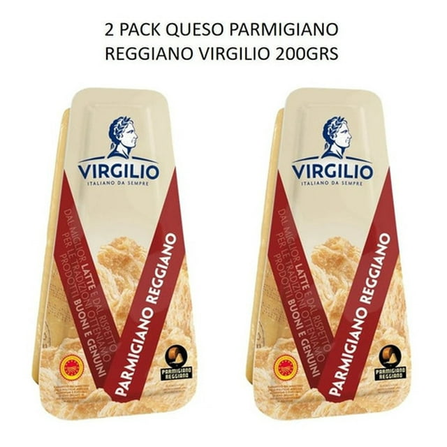 2 Pack Queso Parmigiano Reggiano Virgilio 200 Grs