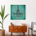 thumbnail image 4 of Creative Products Teal Chandelier 24x24 Canvas Wall Art, 4 of 5