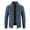 Blue, variant on Men's Full Zip Cardigan Cable Knitted Stand Collared Sweater Coat Long Sleeve Fall Winter Jacket Outwear with Pockets