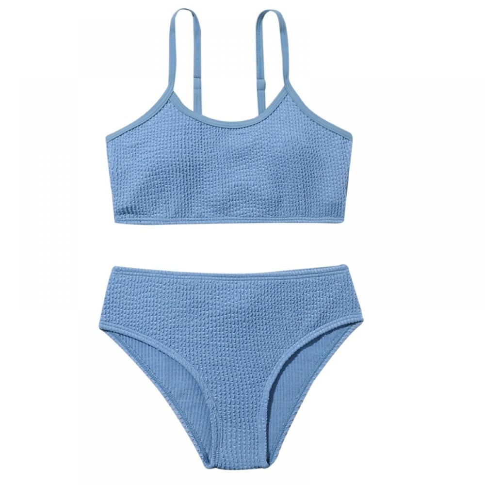 BULLPIANO Girls 2 Piece Swimsuit Sport Wrap Bikini Girl Cover Ups For