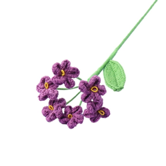 PATLOLLAV Crochet Flower Bouquet for Mama, Knitted Handmade Rose Flowers, Artificial Flowers Bouquet for Wedding Anniversaries Valentiness Gifts, Suitable for Office Desk Decor and Shelf Decor