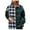 Green, variant on Herrnalise Jackets For Women New Style Plaid Shirt Loose Long Sleeve Casual Zipper Jacket Coat Shackets For Women 2024 fall Navy,L