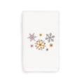thumbnail image 2 of Linum Home Christmas Snowfall Embroidered White Turkish Cotton Hand Towel, 2 of 2