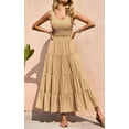 thumbnail image 6 of Womens Smocked Sleeveless Tiered Long Dresses, 6 of 15