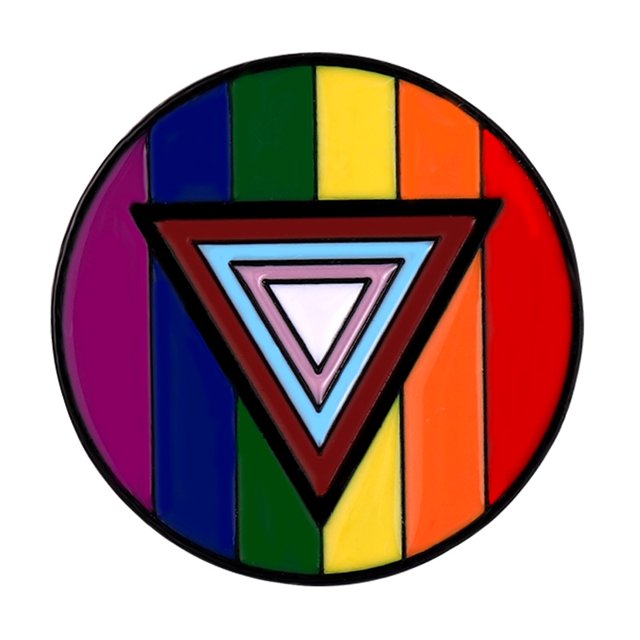 Lindo Color Arco Iris Esmalte Pin Creativo LGBT Metal Broche Insignias Solapa Orgullo Joyería Regalos Accesorios