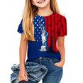 thumbnail image 2 of MKOSPLRT Cotton Patriotic Tee for Kids 3-12 Years Short Sleeve Crew Neck Lounge Shirts Funny Stars and Striped Print Tshirts Kids Clothes, 2 of 7