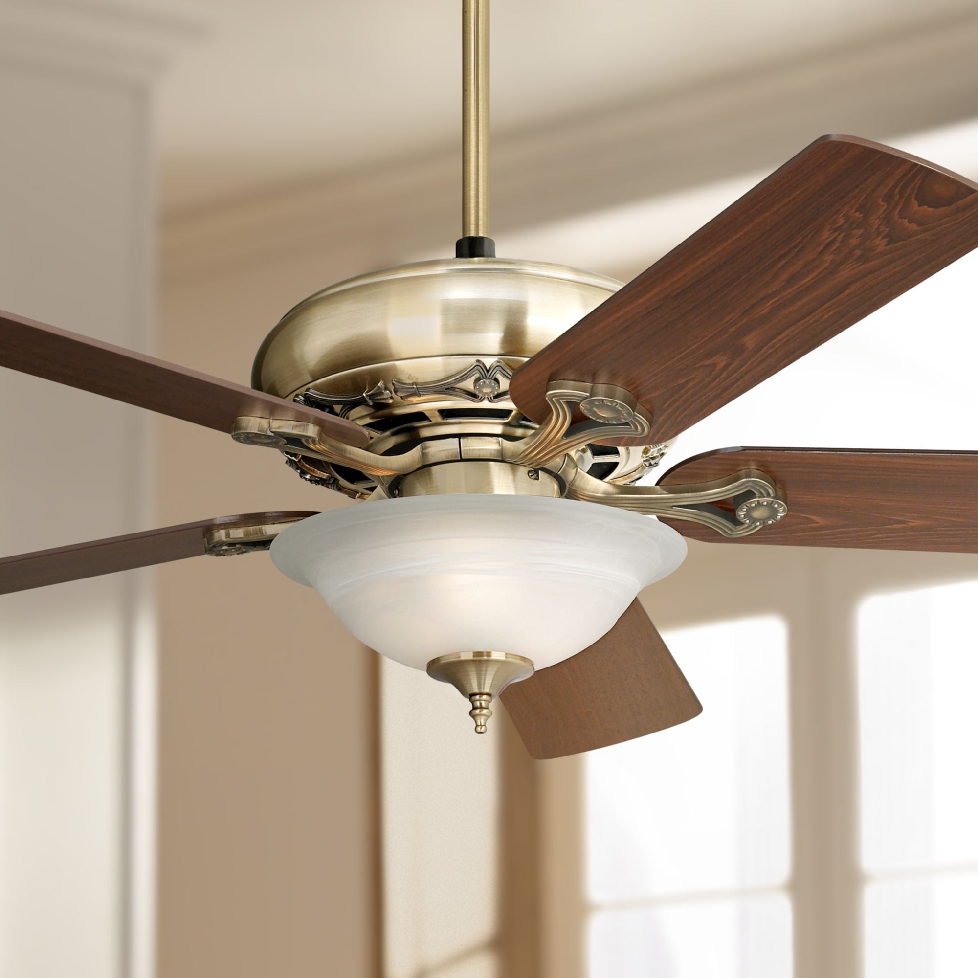 52 Casa Vieja Trilogy Brass Ceiling Fan With Light Kit Com