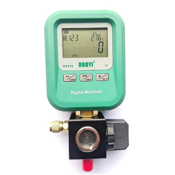 DUOYI Digital Manifold AC Gauge Refrigeration Pressure Gauge Vacuum Pressure Manifold Tester Meter V