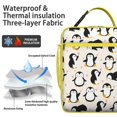 thumbnail image 2 of Winter Animal Insulated Lunch Bag Box Teen Reusable Lunch Bag with Detachable Handle Portable Lunch Bag Office Beach, 2 of 6
