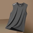 thumbnail image 5 of LODIENY Men’s Sleeveless Tank Tops Dry Fit Workout Muscle Shirts Moisture Wicking Crew Neck Solid Color Tees for Running Athletic Gym Sports Training Gray XL, 5 of 8