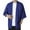 Blue, variant on Hpapadks Mens Shirts Casual Solid Color Kimono Half Sleeve Blouses Elegant Loose Soft Cardigan Mens Dress Shirts Black L