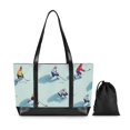 thumbnail image 7 of FORMRS Canvas Laptop Tote Bag for Women with 15.6" Computer Compartments Shoulder Handbag, Ice Hockey, 7 of 7